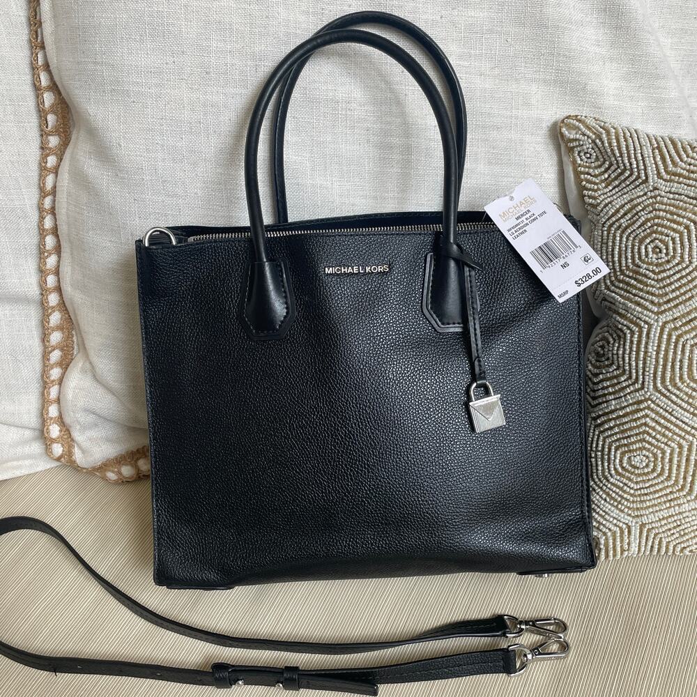 Michael Kors Mercer Large Accordion Convertible Tote | Leather NWT $328